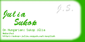 julia sukop business card